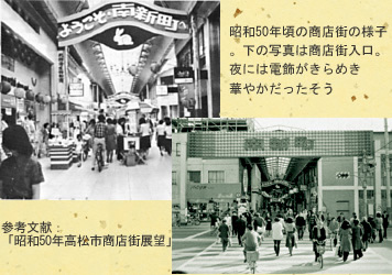昭和50年頃の商店街の様子